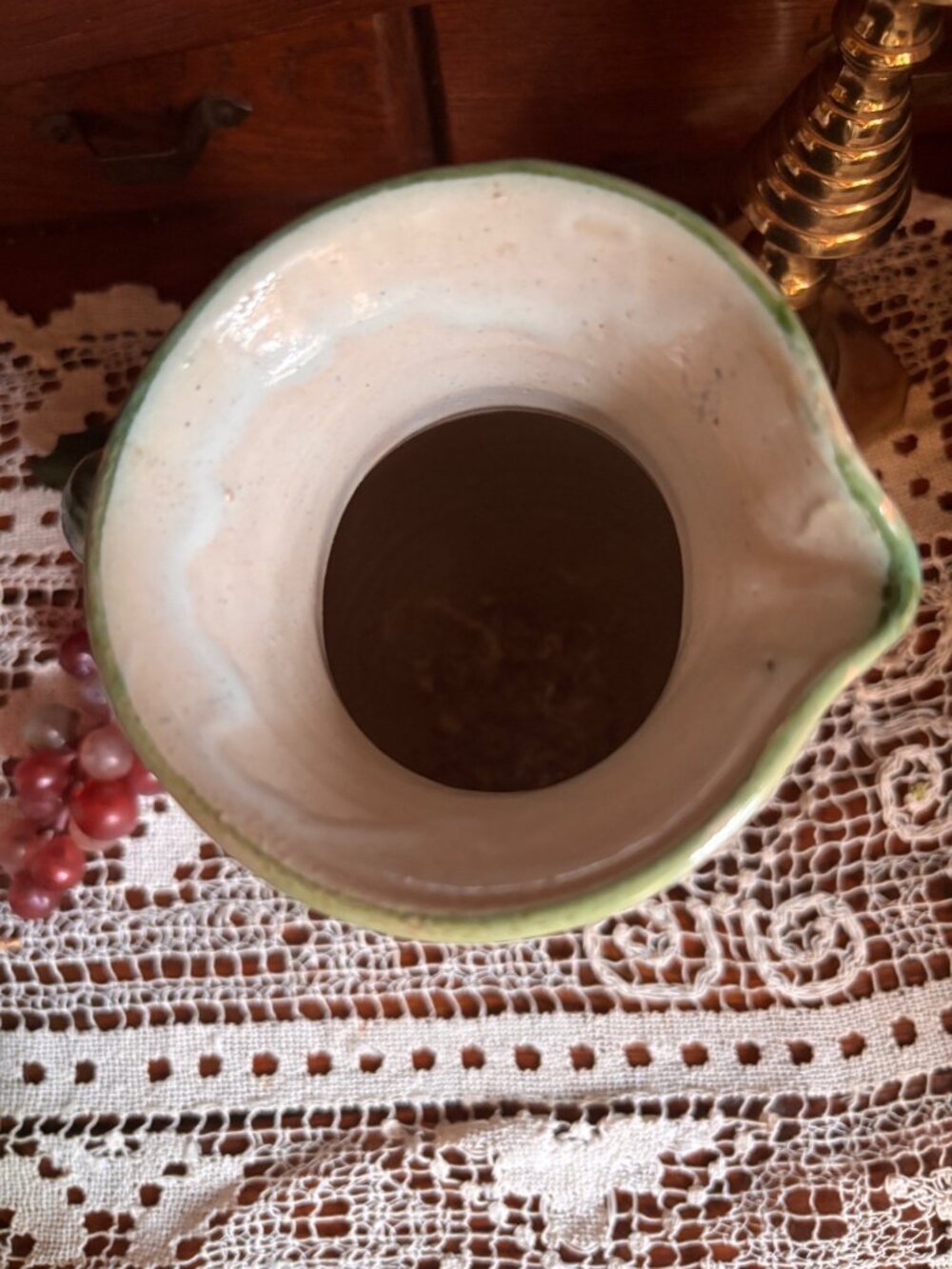 Hand-Painted Spanish Restaurante Botin Madrid Pitcher Santa Fe Puente Signed Dec - Picture 6 of 12